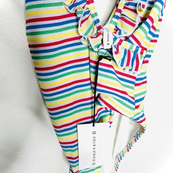 NWT Solid & Striped The Nadine Seersucker Multicolor Swimsuit - Picture 7 of 11